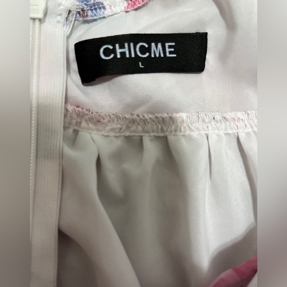 Women’s ChicMe ruffled hem floral print asymmetrical d dress - size large - Picture 6 of 11